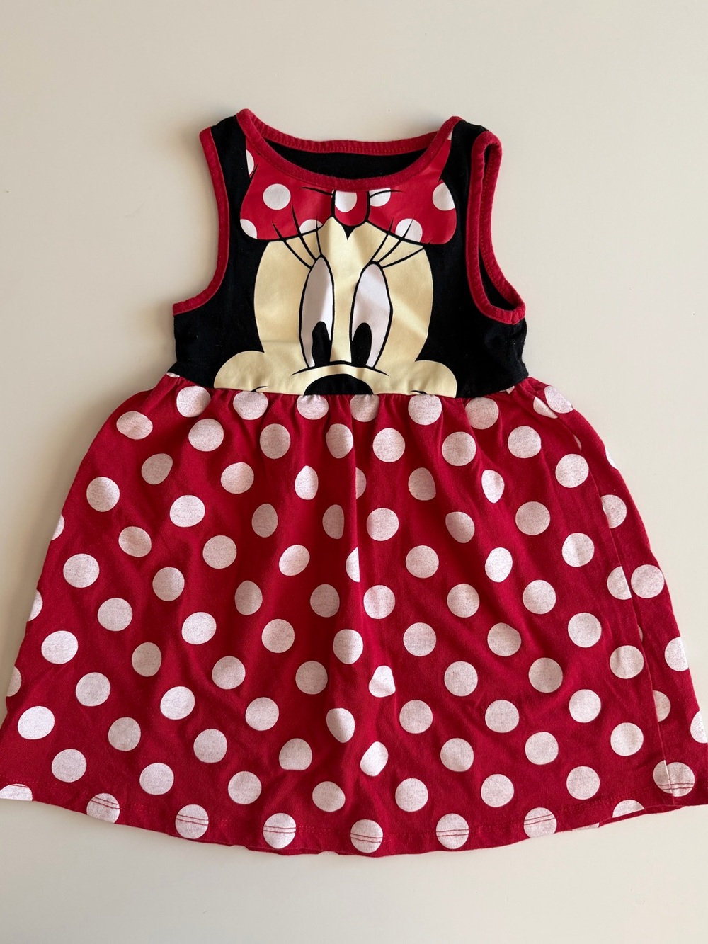 Girls 3T Disney Red & Black Minnie Mouse Polka Dot Dress